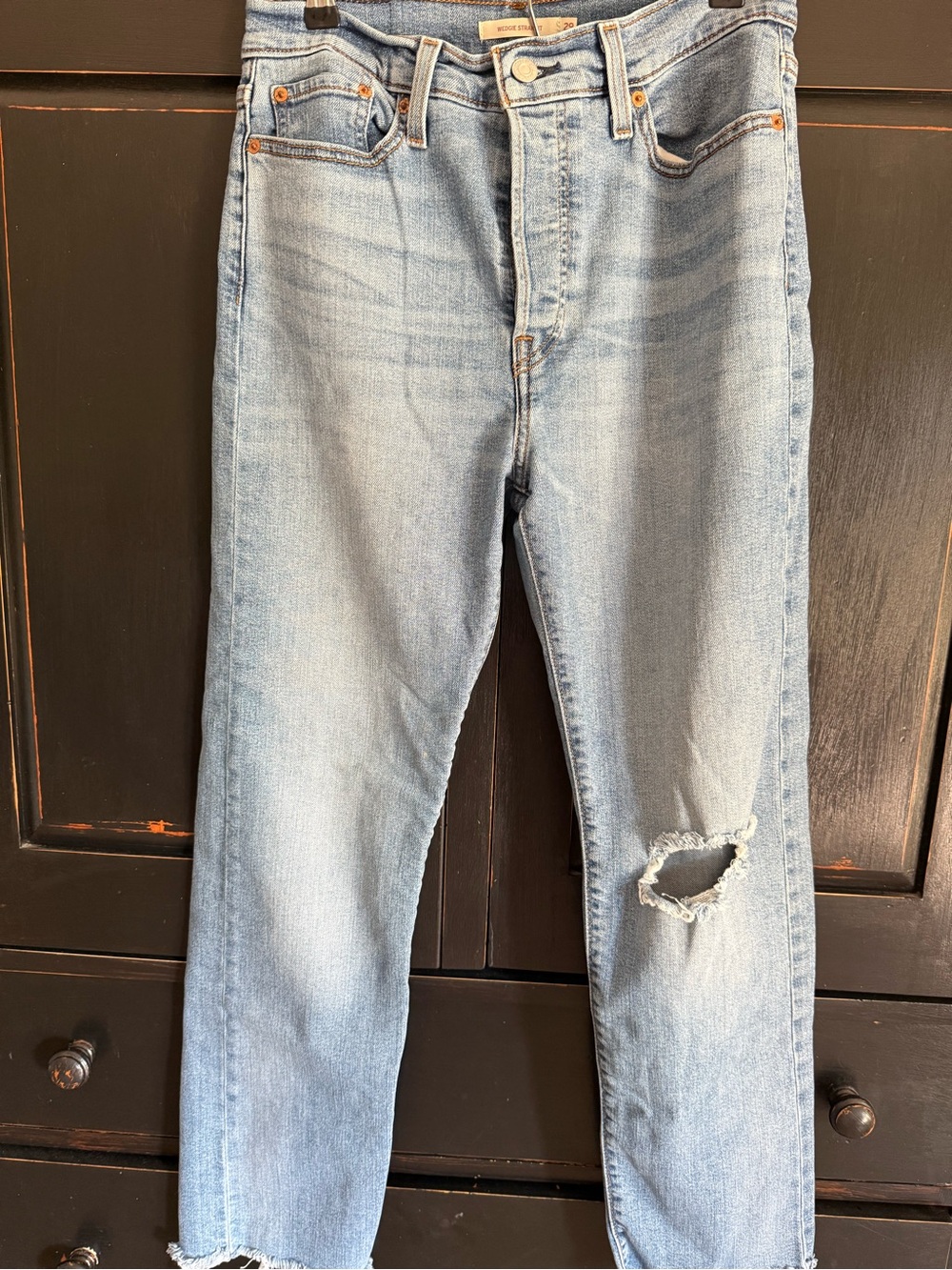 Levi's Light Wash Straight Leg Jeans - Light Blue